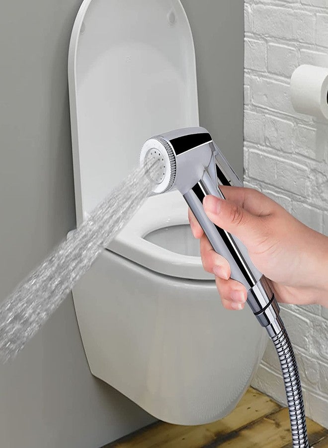 Clinton (ABS) Conti Health Faucet with 1-Meter Stainless Steel Chrome Finish Rubber Hose Pipe with Wall Hook - Image 3